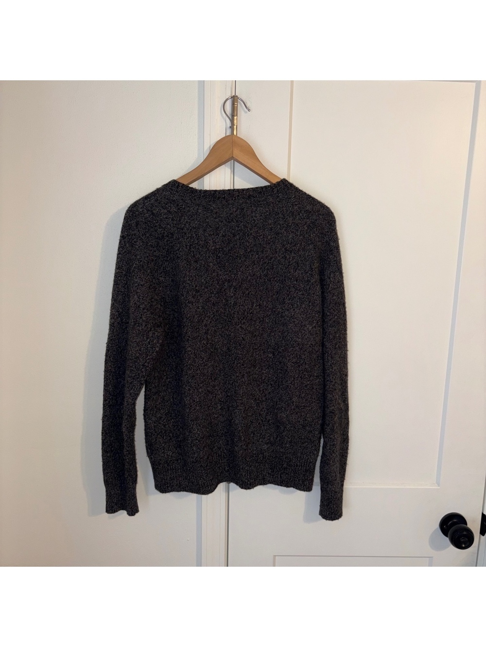J.Crew $178 Lambs Wool Blend Men’s M marled gray long sleeve sweater - Picture 2 of 8